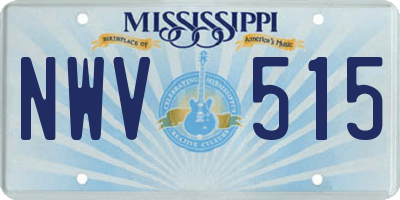 MS license plate NWV515