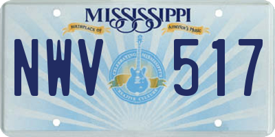 MS license plate NWV517