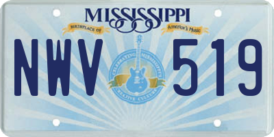 MS license plate NWV519