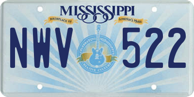 MS license plate NWV522