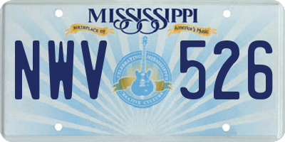 MS license plate NWV526
