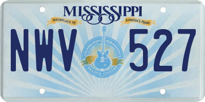 MS license plate NWV527