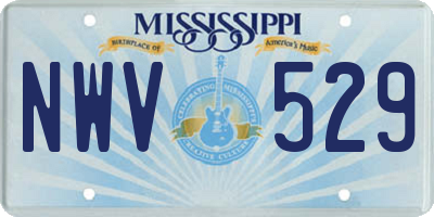MS license plate NWV529