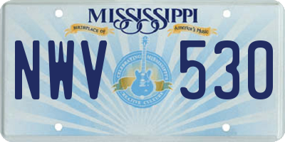 MS license plate NWV530