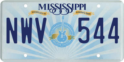 MS license plate NWV544