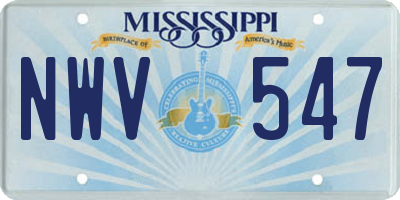 MS license plate NWV547