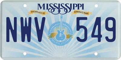 MS license plate NWV549