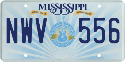 MS license plate NWV556