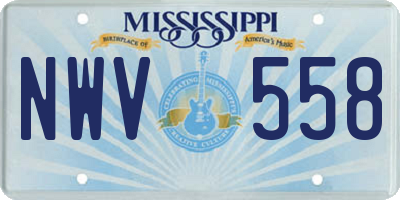 MS license plate NWV558