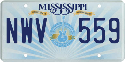 MS license plate NWV559