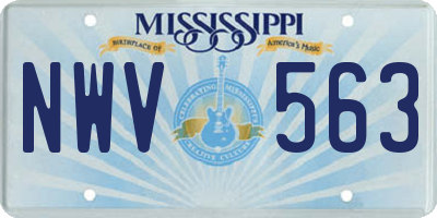 MS license plate NWV563