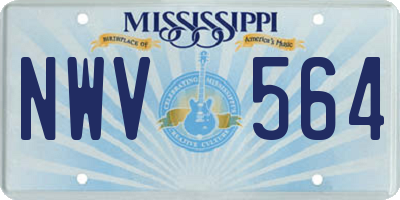 MS license plate NWV564