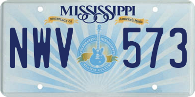 MS license plate NWV573