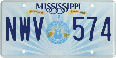 MS license plate NWV574