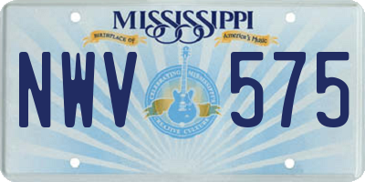 MS license plate NWV575