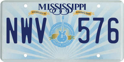 MS license plate NWV576