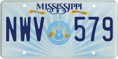 MS license plate NWV579