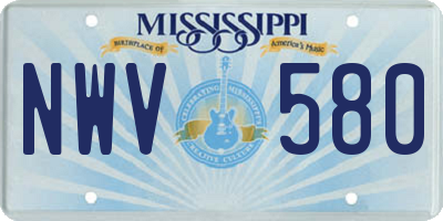MS license plate NWV580