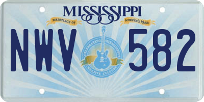 MS license plate NWV582