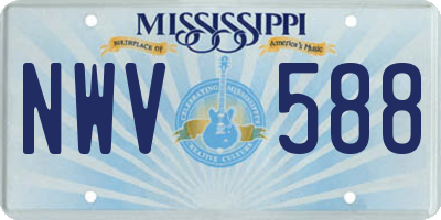 MS license plate NWV588