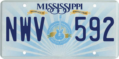 MS license plate NWV592