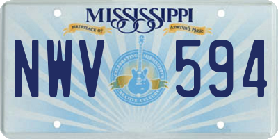 MS license plate NWV594