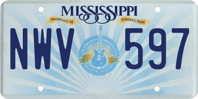 MS license plate NWV597