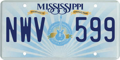 MS license plate NWV599