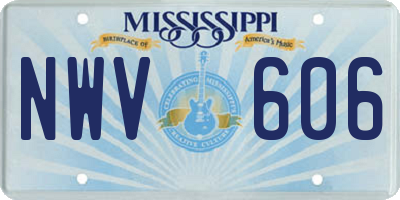 MS license plate NWV606