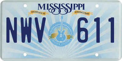 MS license plate NWV611