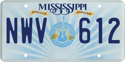MS license plate NWV612