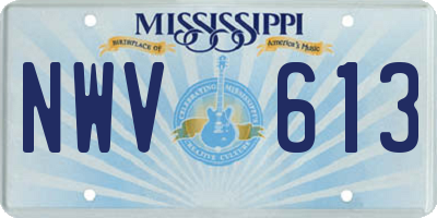 MS license plate NWV613