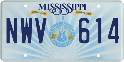 MS license plate NWV614