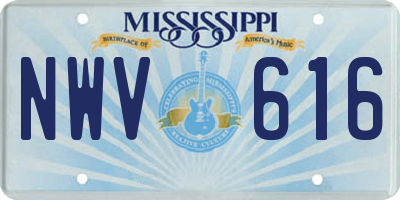 MS license plate NWV616