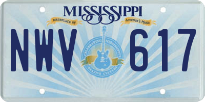 MS license plate NWV617