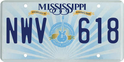 MS license plate NWV618
