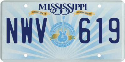 MS license plate NWV619
