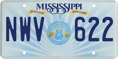 MS license plate NWV622