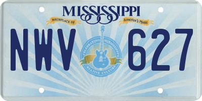 MS license plate NWV627