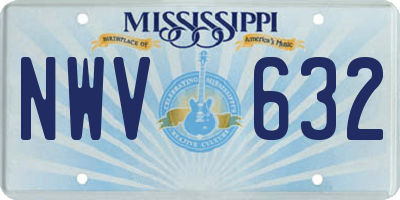 MS license plate NWV632