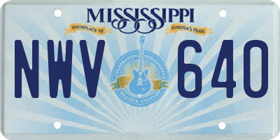 MS license plate NWV640
