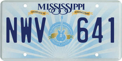 MS license plate NWV641