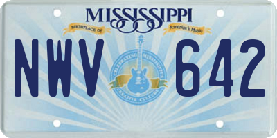 MS license plate NWV642