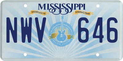 MS license plate NWV646