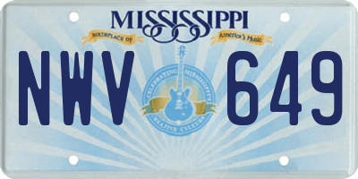 MS license plate NWV649