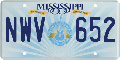 MS license plate NWV652