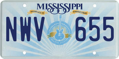 MS license plate NWV655