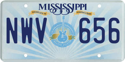 MS license plate NWV656