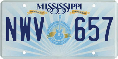 MS license plate NWV657