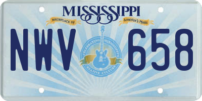 MS license plate NWV658